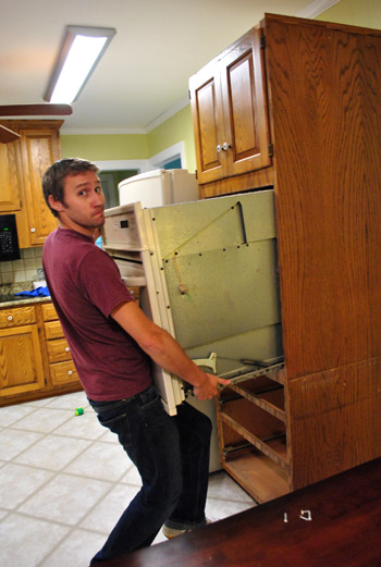 Moving Cabinets Around & Removing Granite Counters | Young ...