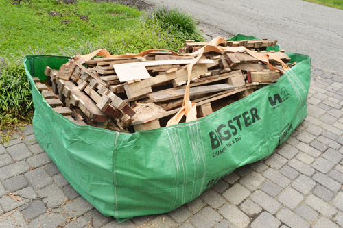 big green bag for trash