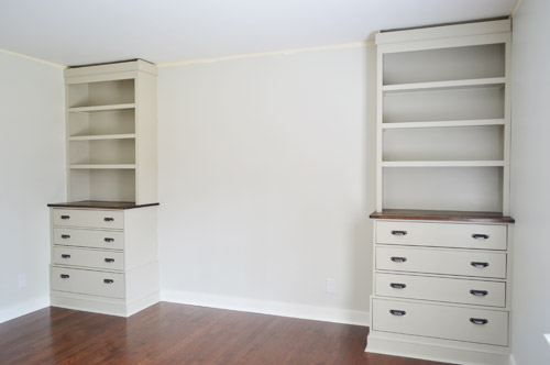 installing bedroom built-ins | young house love