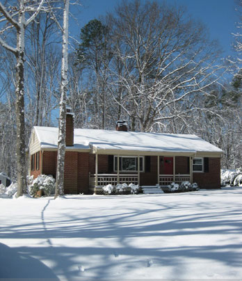 young house love snowstorm pretty white roof richmond brick ranch