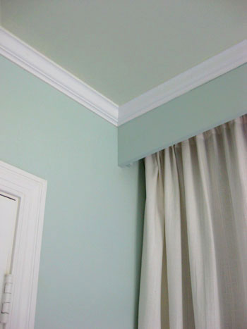 Painting Our Bedroom Ceiling A Soft Green Color Young