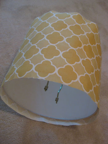 Lamp Shade With Patterned Fabric, How Do You Cover A Lampshade With Fabric Strips