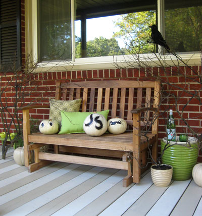 Halloween Porch Bench