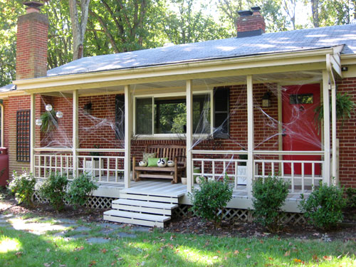 Halloween Porch Wide Shot