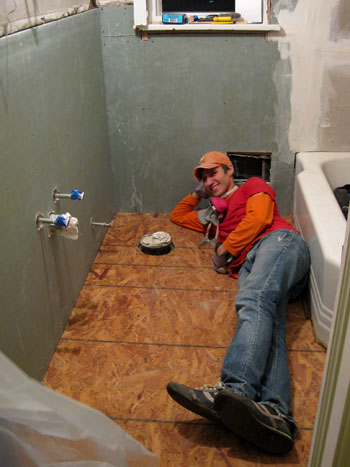 Hanging Cement Board Drywall Fixing The Subfloor Young