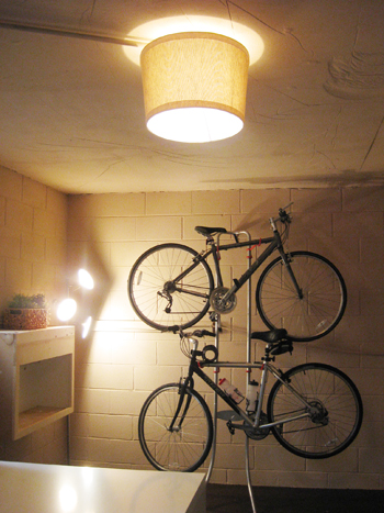 Basement Update Hanging Our Bikes And Adding A Shade Young