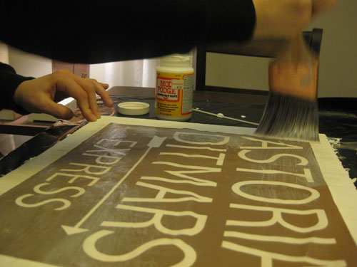 Making Vintage Looking Wall Signs With Wood Paper Young House Love