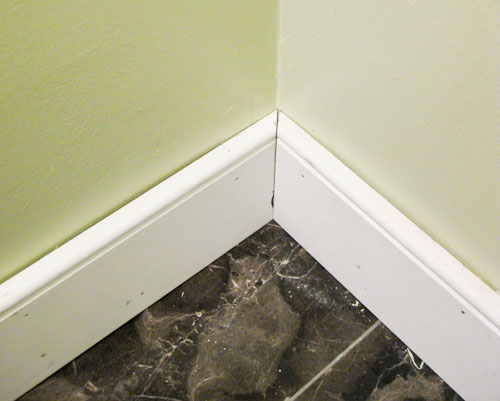 Bathroom Renovation How To Install Baseboards Trim Young