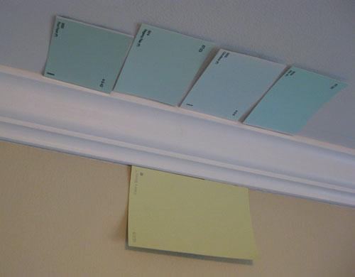 Pear Green Walls A Light Blue Ceiling For The Nursery