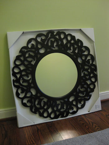 how to paint a round mirror frame