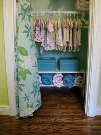 Closet Nursery Organization