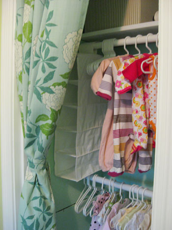 Closet Nursery Organized