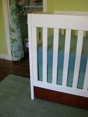 Nursery Progress How To Make A No Sew Crib Skirt Young House Love