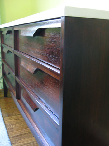 Nursery Progress How To Refinish A Veneer Dresser Young House Love