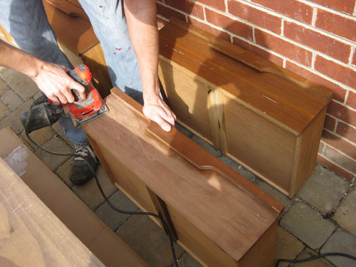 Nursery Progress How To Refinish A Veneer Dresser Young House Love