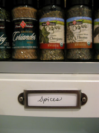 Cabinets Spices Label