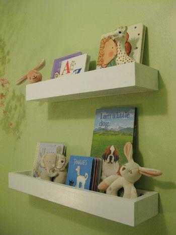 Diy hot sale nursery shelves