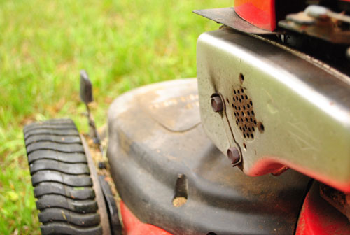 Mower Exhaust Close Up