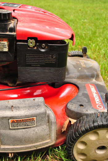 Lawn Mower Fix Cleaning An Oil Clogged Air Filter Young House Love