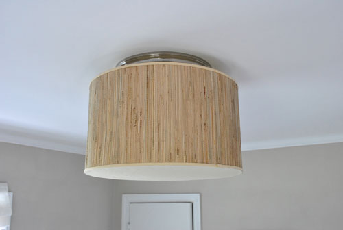 lampshade over ceiling light