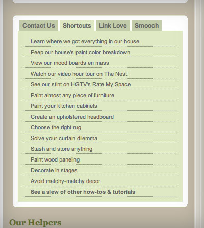 Sidebar Shortcuts