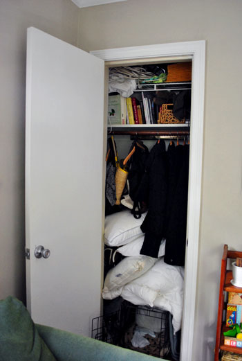 Closet Before Messy