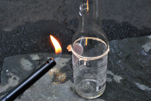 Glassware Light On Fire