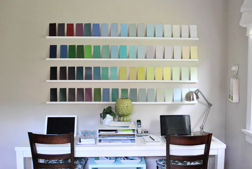 Paint swatch shop wall