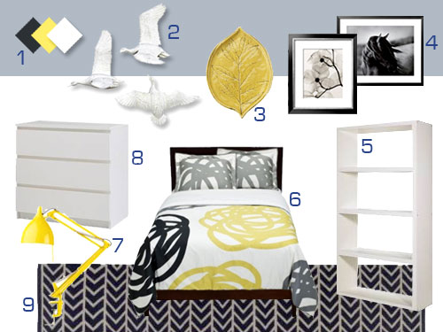 Mood Board Making A Gray White And Yellow Bedroom Young