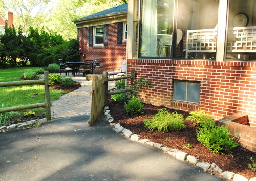 Cleaning Mulched Back