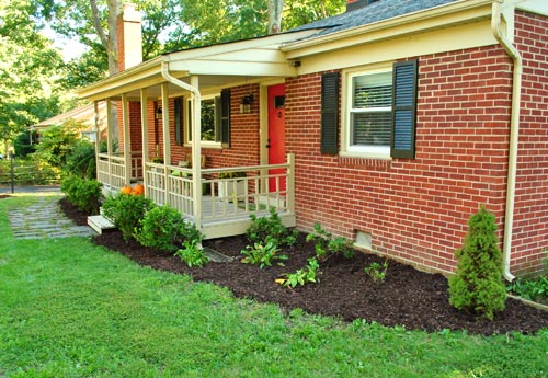 Cleaning Mulched Corner