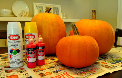 Making Kid-Friendly Puffy Paint Pumpkins | Young House Love