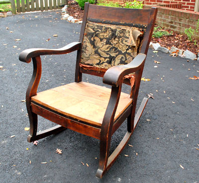 reupholstering rocking chair