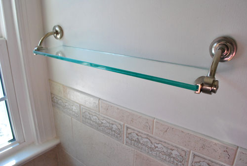 Shower Curtain Glass Shelf