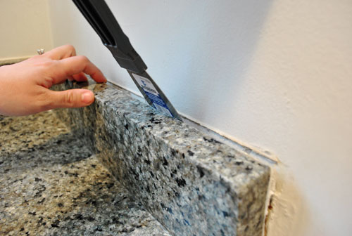 Removing The Side Splash Backsplash From Our Bathroom Sink