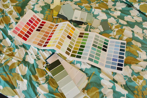 Duvet Color Swatches On Bed