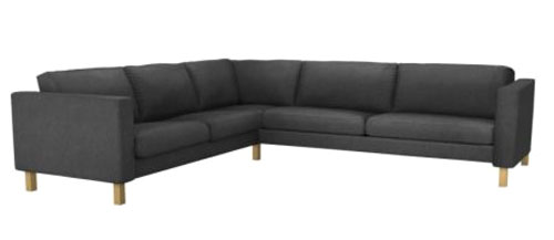 karlstad ikea sectional sofa in charcoal gray