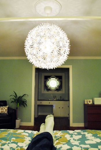 Hanging An Ikea Maskros Light In Our Bedroom