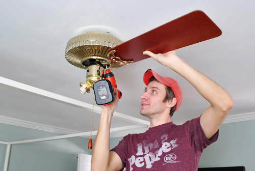 Hanging An Ikea Maskros Light In Our Bedroom