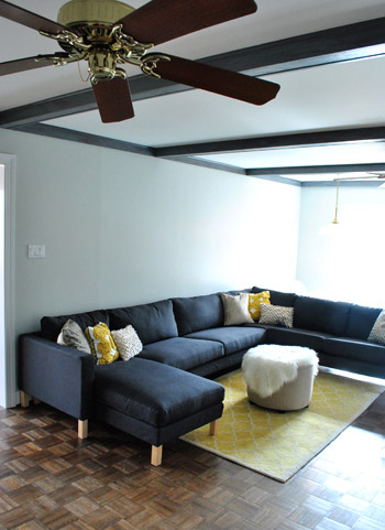 Gray Washing The Ceiling Beams In Our Living Room Young