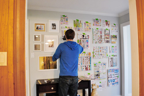 Using Paper Templates To Create A Giant Wall Frame Gallery Young House Love - Pictures On Walls Without Frames