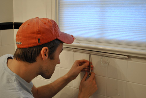 Kitchen Fun With My 3 Sons - Hide that ugly PAPER TOWEL HOLDER using a  CROWN MOLDING SHELF.such a great idea for the Bathroom! Don't you think?  Find it here (affiliate) -->