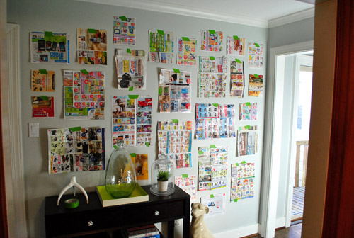 wall photo collage ideas without frames