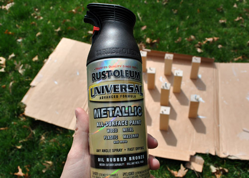 Painting Over Brass with Rustoleum Oil-Rubbed Bronze Paint {a tutorial}