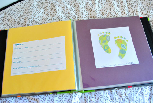 Cat Baby Book Footprints