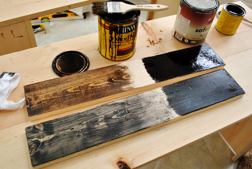 Black Stain Furniture DIY Idea  Staining furniture, Diy furniture stain,  Stained table