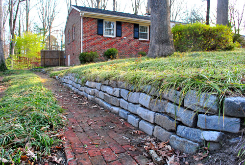 Outside Front Stone Wall