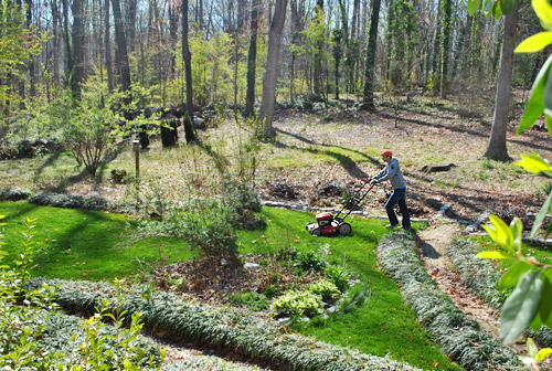 Outside John Mowing