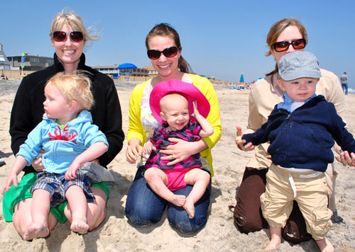 Easter Three Kids On Beach