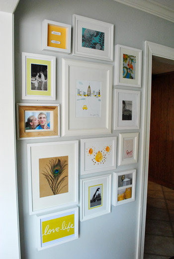 How To Make A Giant Hallway Frame Gallery Young House Love - Photo Gallery Wall White Frames